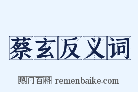 蔡玄反义词是什么意思的图片